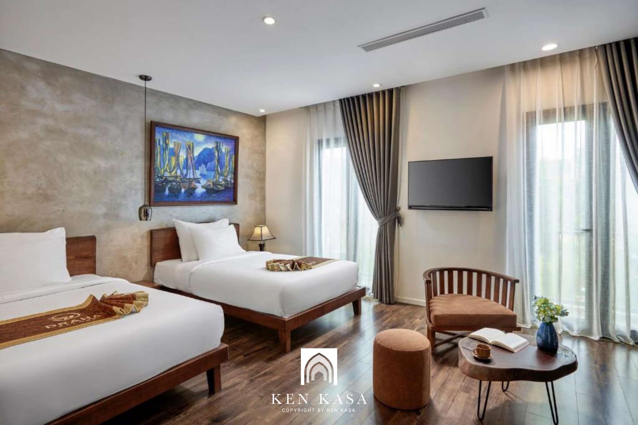 Vẫn là hạng phòng Deluxe nhưng với 2 giường đơn của Draha Ha Long